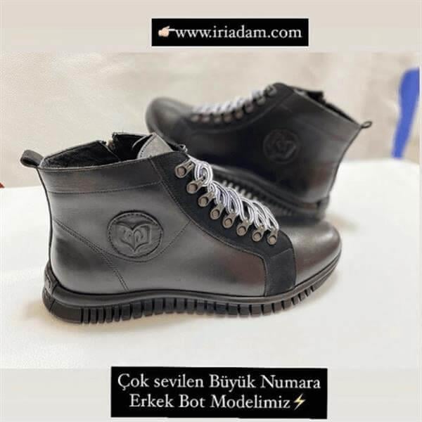 BRK2103 Lacivert deri büyük numara erkek bot - ürün detayı 7
