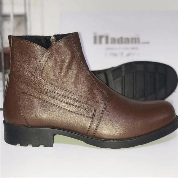 F890 Kahve deri büyük numara erkek bot - ürün detayı 2
