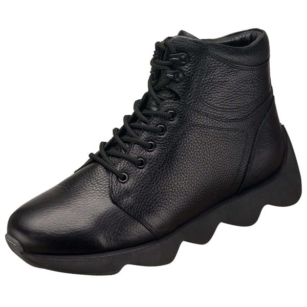 ST2022 Siyah deri büyük numara erkek bot