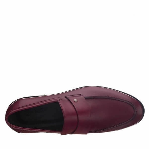 KD0695 Bordo Analin Deri Büyük Numara Erkek Klasik Ayakkabı ürün görseli 5