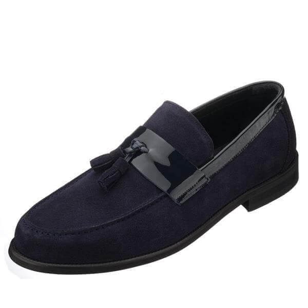 KD0696 Lacivert Süet Büyük Numara Erkek Loafer Ayakkabı ürün görseli