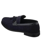 KD0696 Lacivert Süet Büyük Numara Erkek Loafer Ayakkabı ürün görseli 4
