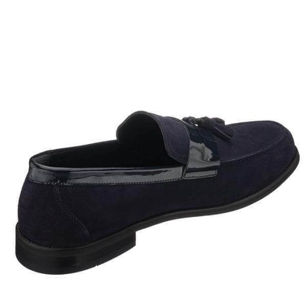 KD0696 Lacivert Süet Büyük Numara Erkek Loafer Ayakkabı ürün görseli 5