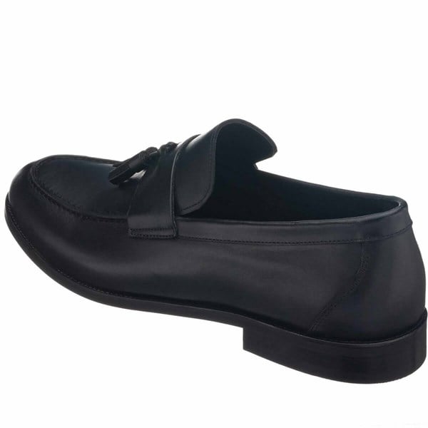 KD0696 Siyah Büyük Numara Erkek Loafer Ayakkabı ürün görseli 5