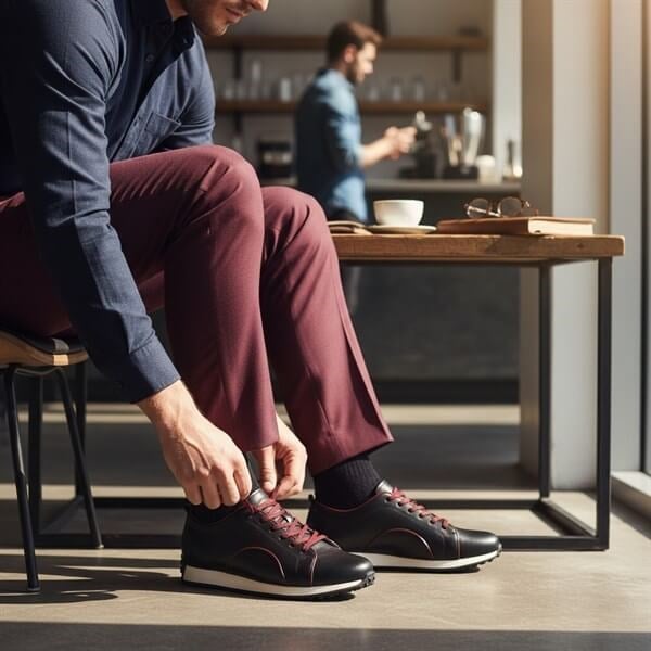 CK1959 Siyah Deri Büyük Numara Erkek Spor Ayakkabı 45–50 numara ürün görseli 2