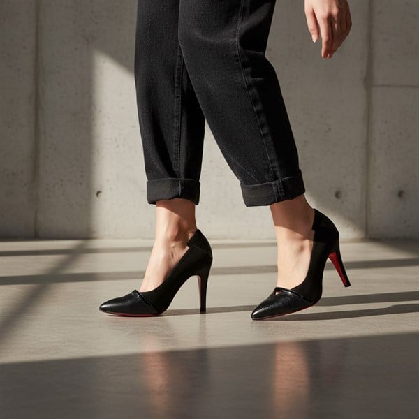 190333 Siyah 11 Pont Büyük Numara Kadın Abiye Stiletto 40–44 numara ürün görseli 2