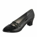 KDR1616 Siyah Rugan 5 Pont Kısa Topuklu Büyük Numara Kadın Stiletto 40–44 numara ürün görseli