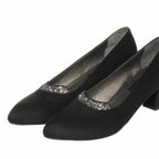KDR1631 Siyah Süet 5 Pont Kısa Topuklu Büyük Numara Kadın Stiletto 40–44 numara ürün görseli 6