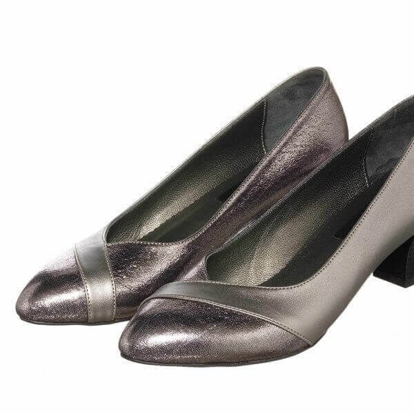 KDR1717 Bronz 5 Pont Kısa Topuklu Büyük Numara Kadın Stiletto 40–44 numara ürün görseli 6