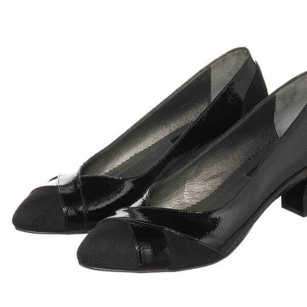 KDR1886 Siyah Rolax 5 Pont Kısa Topuklu Büyük Numara Kadın Stiletto 40–44 numara ürün görseli 5