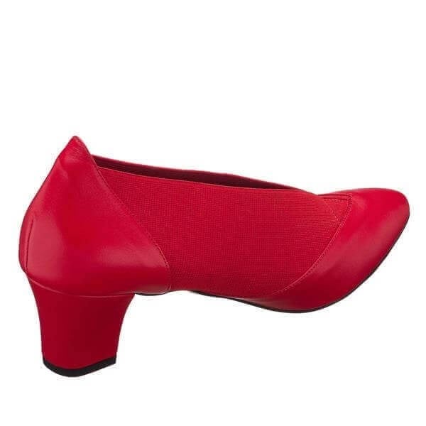 KDR1914 Kırmızı 5 Pont Kısa Topuklu Büyük Numara Kadın Stiletto 40–44 numara ürün görseli 3