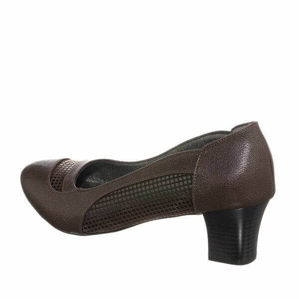 KDR1976 Acı Kahve 5 Pont Kısa Topuklu Büyük Numara Kadın Stiletto 40–44 numara ürün görseli 3