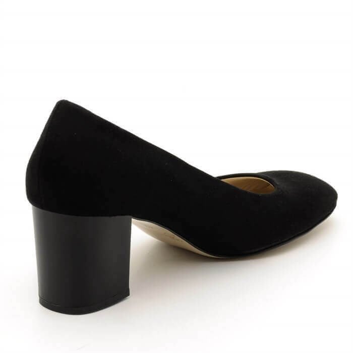 2018-98086 Siyah 7 Pont Kısa Topuklu Büyük Numara Kadın Ayakkabı 40–44 numara ürün görseli 5
