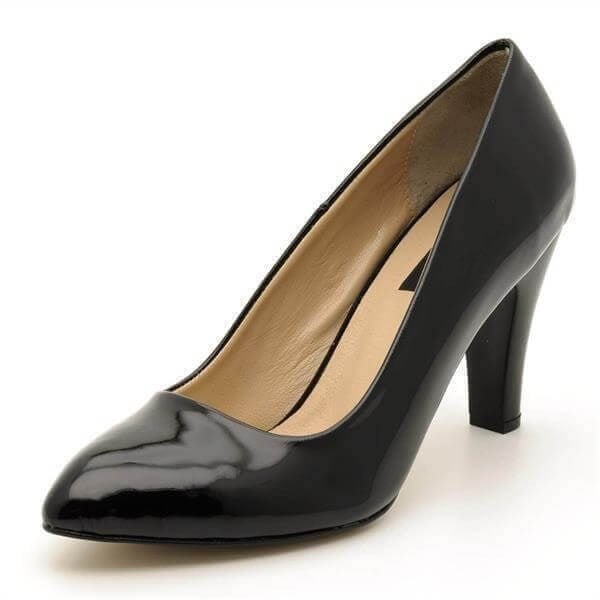 1071 Siyah Rugan 9 Pont Büyük Numara Kadın Abiye Stiletto 40–44 numara ürün görseli