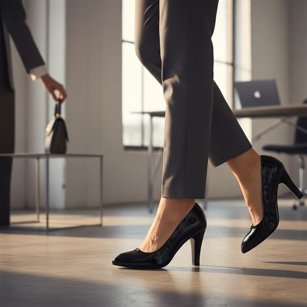 1071 Siyah Rugan 9 Pont Büyük Numara Kadın Abiye Stiletto 40–44 numara ürün görseli 2