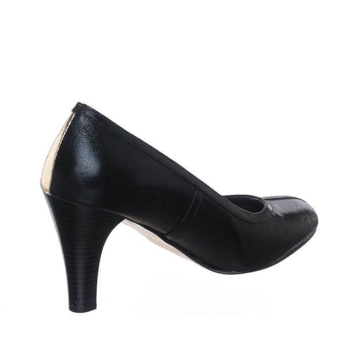 19356 Dore & Siyah 9 Pont Büyük Numara Kadın Stiletto 40–44 numara ürün görseli 5