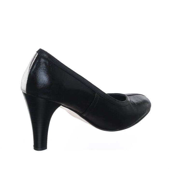 19356 Lame & Siyah 9 Pont Büyük Numara Kadın Stiletto 40–44 numara ürün görseli 5