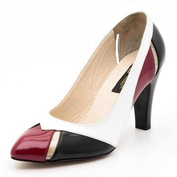 1954 Beyaz / Çok Renkli 9 Pont Büyük Numara Kadın Stiletto 40–44 numara ürün görseli