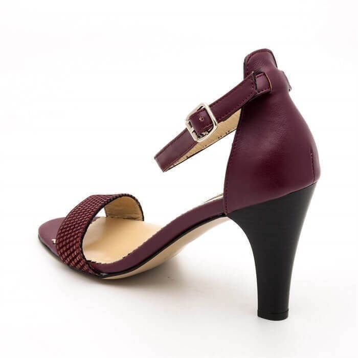 1991 Bordo 9 Pont Büyük Numara Kadın Yazlık Stiletto 40–44 numara ürün görseli 2