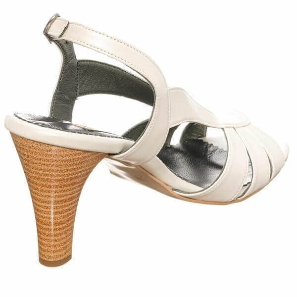 DRL3042 Beyaz 9 Pont Büyük Numara Kadın Yazlık Stiletto 40–44 numara ürün görseli 5