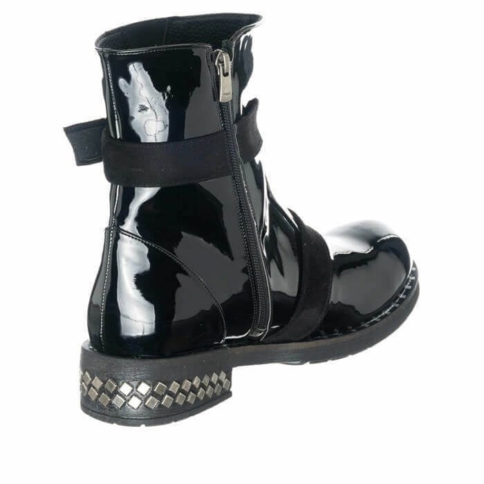 K111-1 40-44 numara kadın bot iç yan görünüm, fermuar ve 1 cm alçak topuk